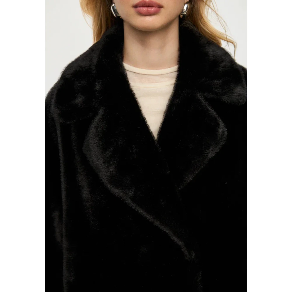 Cesare Gaspari Luxe Nep Bontjas Freya Zwart Black Dames