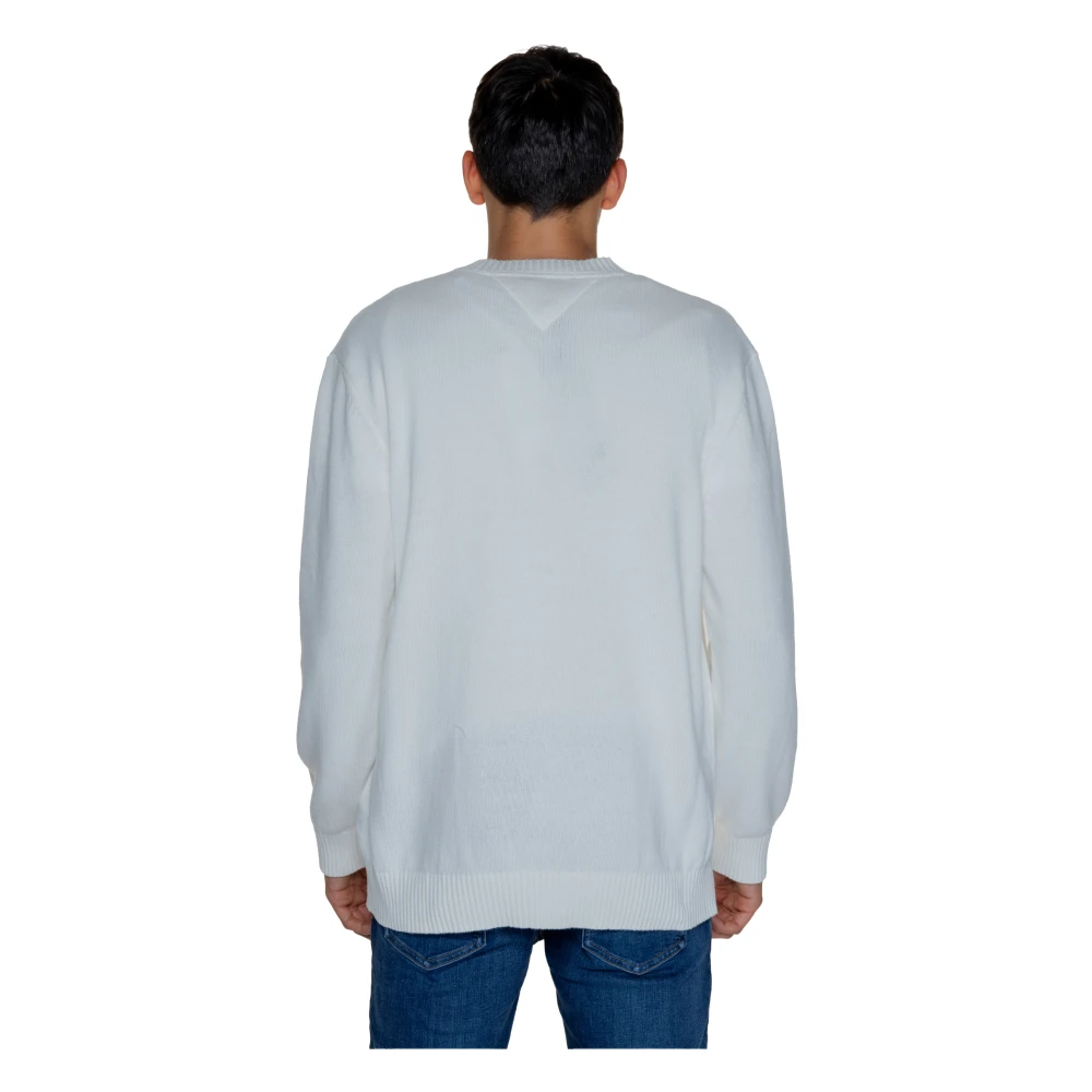 Tommy Jeans Mannen Badge Trui Herfst Winter Collectie White Heren