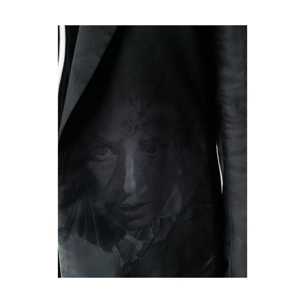 Undercover Zwarte blazerjas met portretprint Black Heren