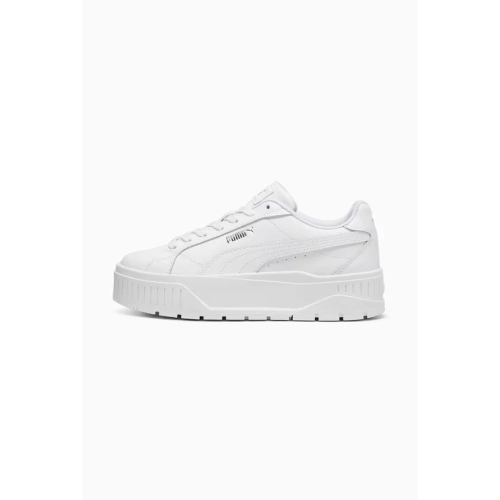 Puma Witte/Zilveren Platform Sneakers Dames Schoenen