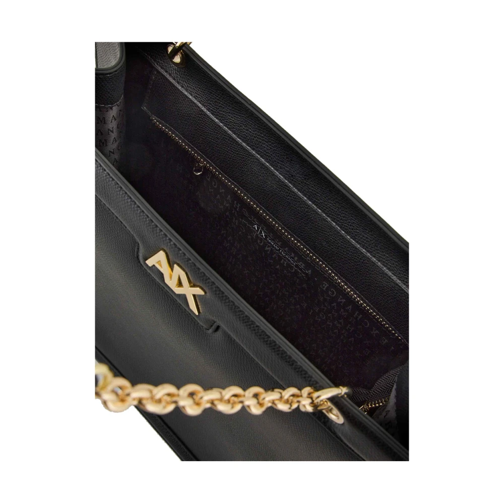 Armani Exchange Zwarte Shopper Tas Elegant Veelzijdig Black Dames
