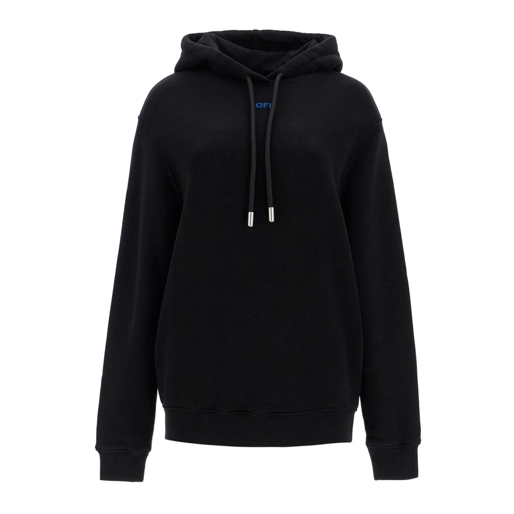 Off White Pinkflower Arrow Hoodie Black Dames