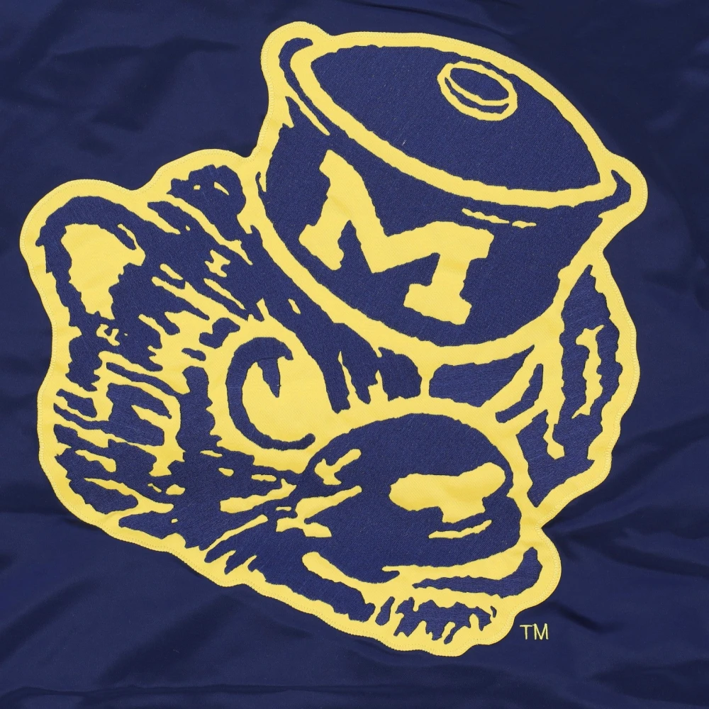 Mitchell & Ness Michigan Wolverines Bomberjack Blue Heren