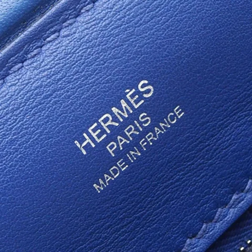 Hermès Vintage Pre-owned Leather handbags Blue Dames