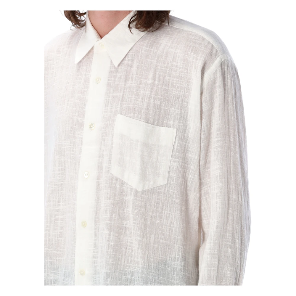 Our Legacy Off White Sheer Coco Shirt White Heren