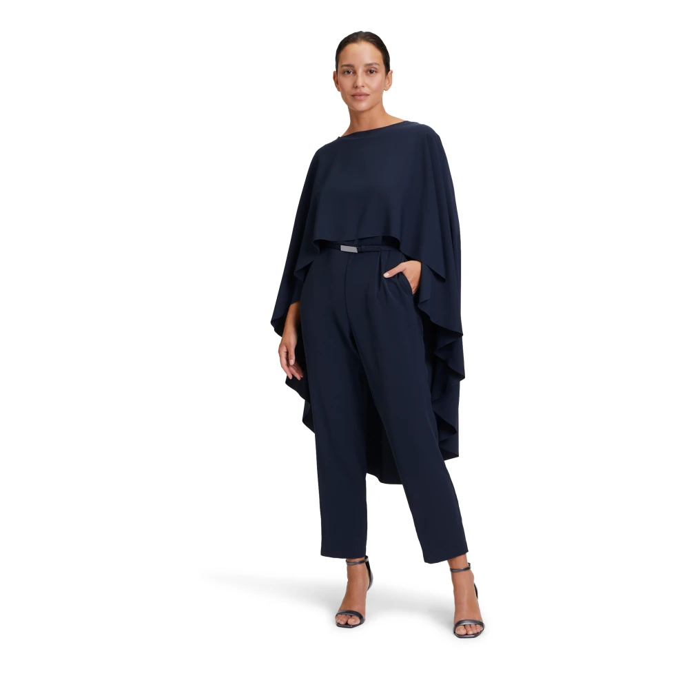 Vera Mont Gelaagde Jumpsuit Blue Dames