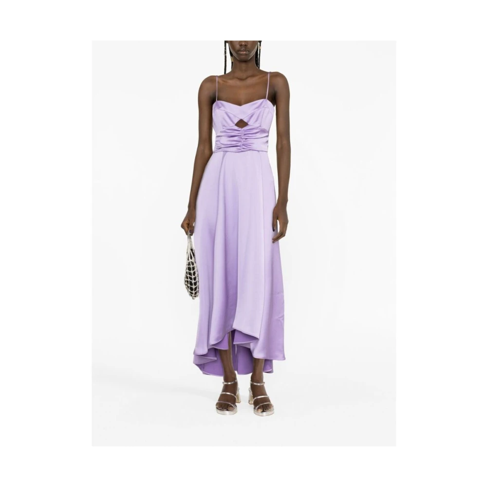 pinko Lavendel Paarse Gerimpelde Uitlopende Jurk Purple Dames