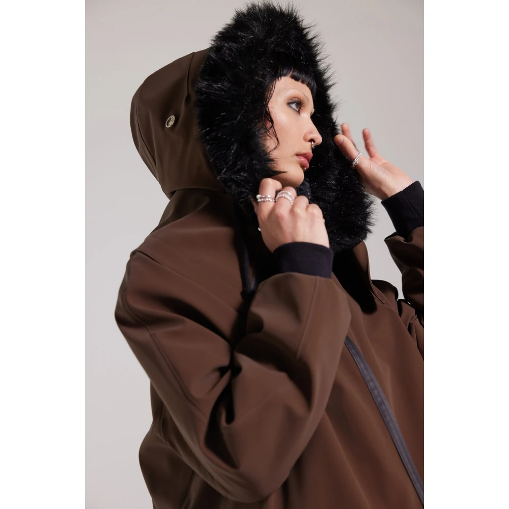 Stutterheim Waterdichte Fishtail Parka voor Vrouwen Brown Dames