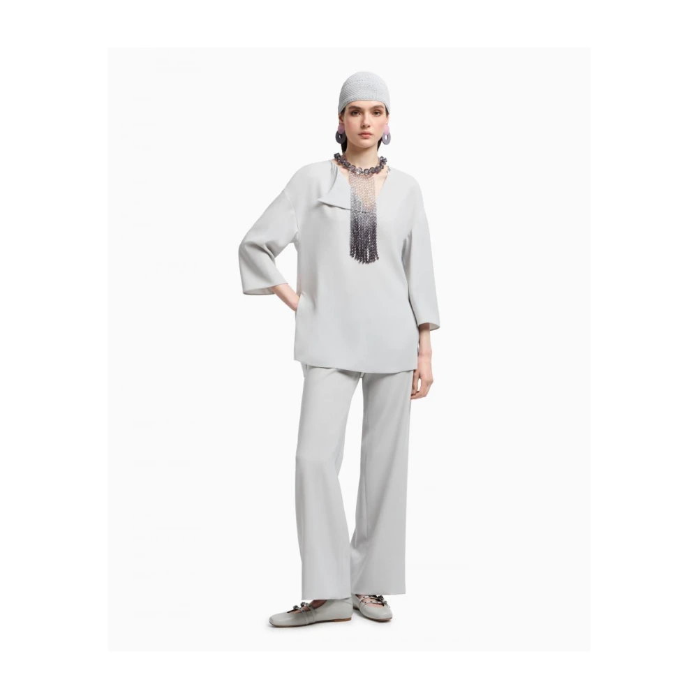 Emporio Armani Polyester Broek Gray Dames