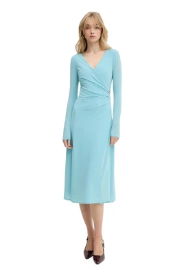 Jersey Fluid Zip Midi Dress