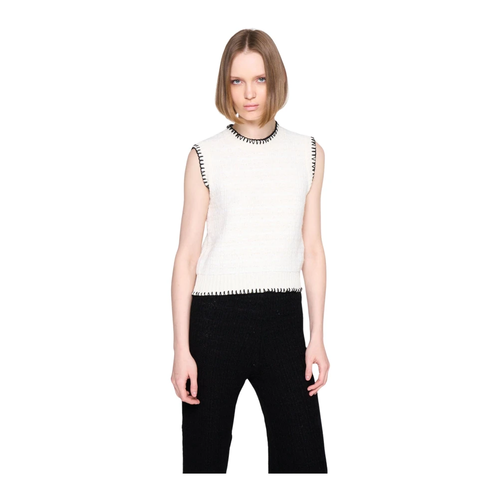 Silvian Heach Top met contrasterende kleuren White Dames