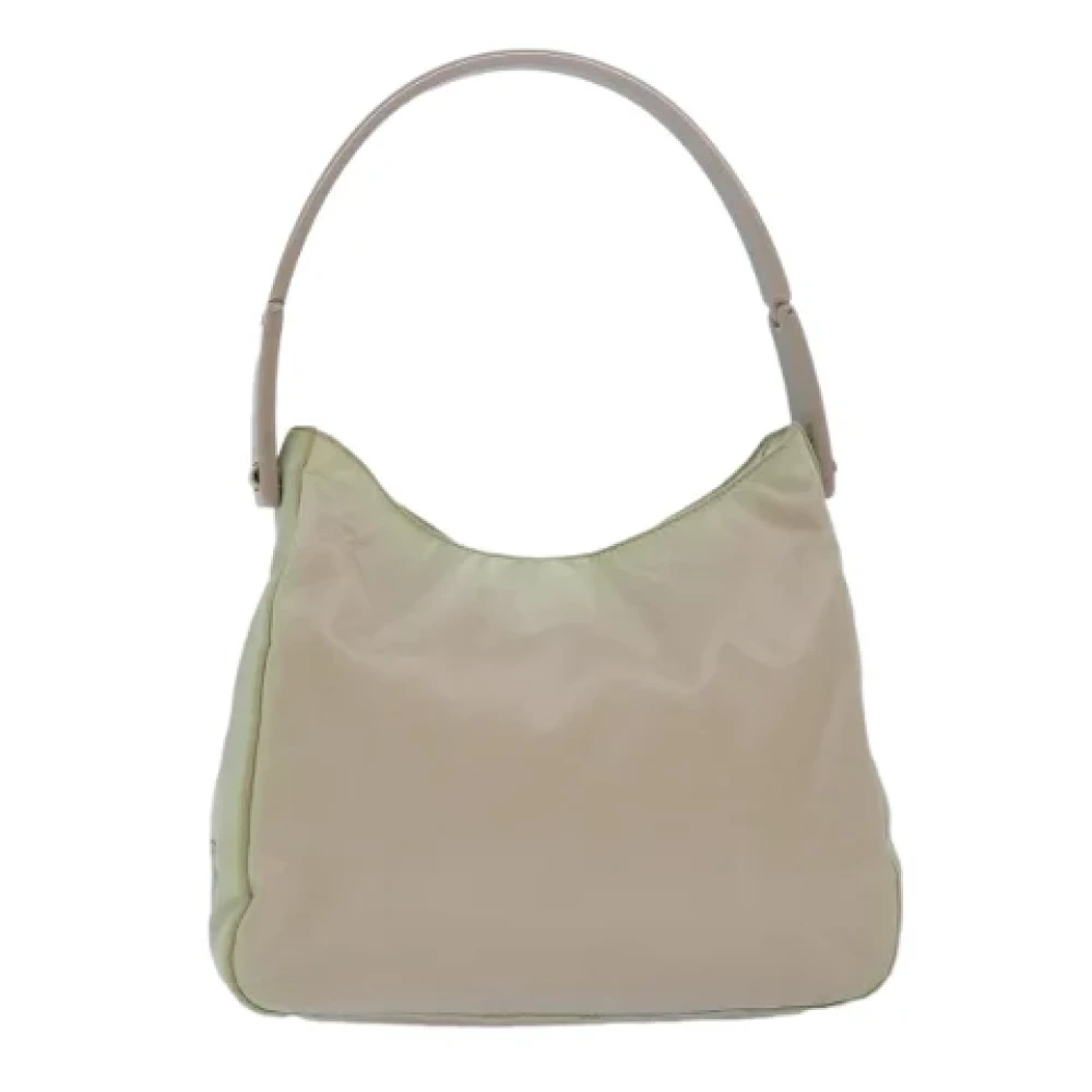 Prada Vintage Pre-owned Nylon prada-bags Beige Dames