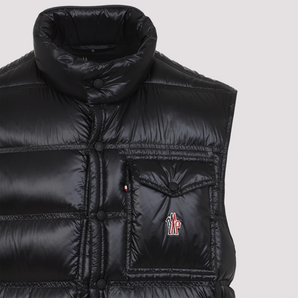 Moncler Zwarte Nantu Vest Black Heren
