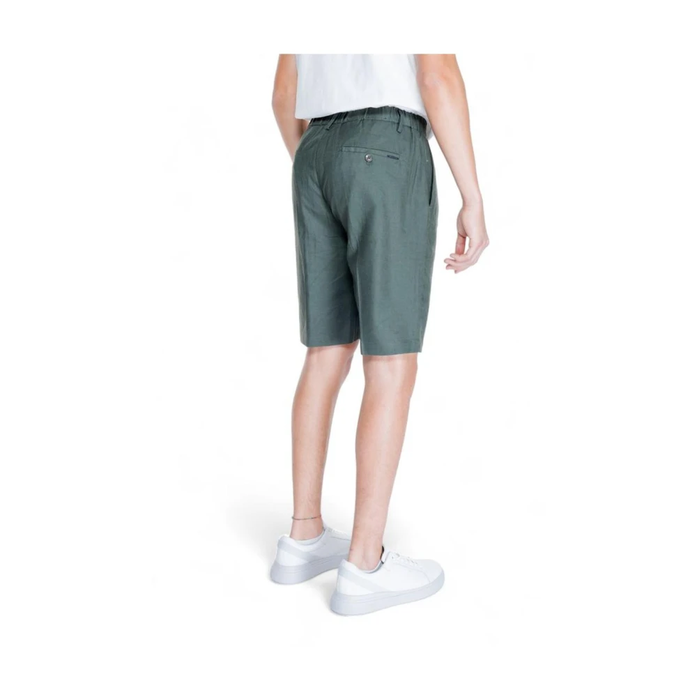 Antony Morato Groene Linnen Shorts voor Mannen Green Heren