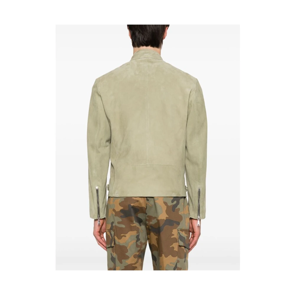 Tagliatore Leren jas Green Heren