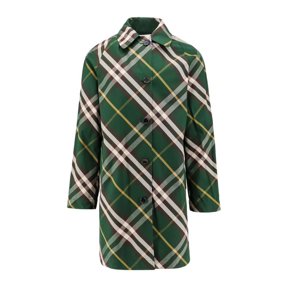 Burberry Single-Breasted Coats Green Heren