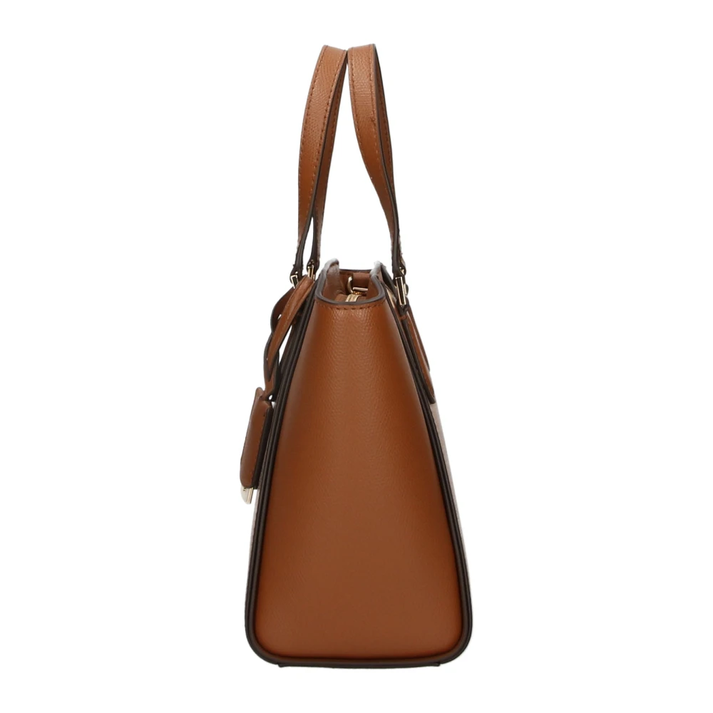 Michael Kors Bruine leren schoudertas met logo Brown Dames