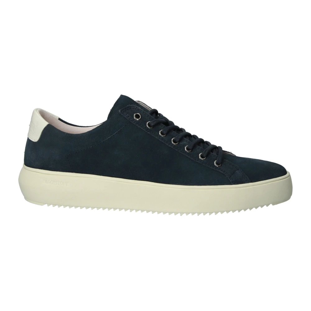 Blackstone Minimalistische Suède Sneaker Total Eclipse Heren Schoenen Blauw