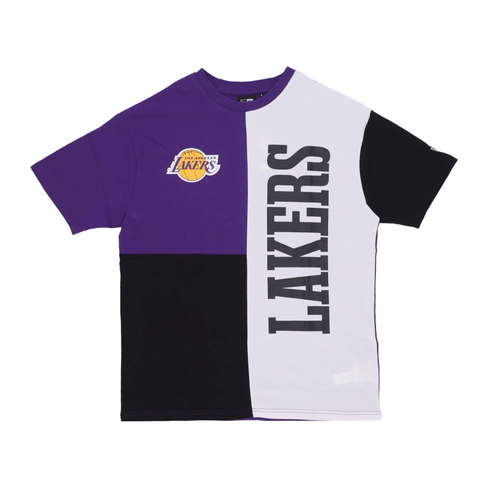 New era NBA Cut and Sew Tee True Purple Black Multicolor Heren