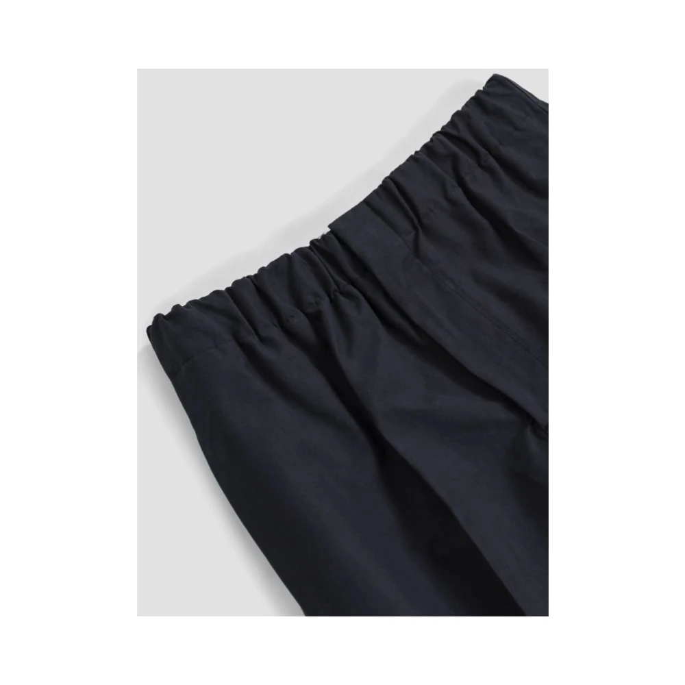 Jil Sander Navy Blue Katoenen Casual Broek Black Heren
