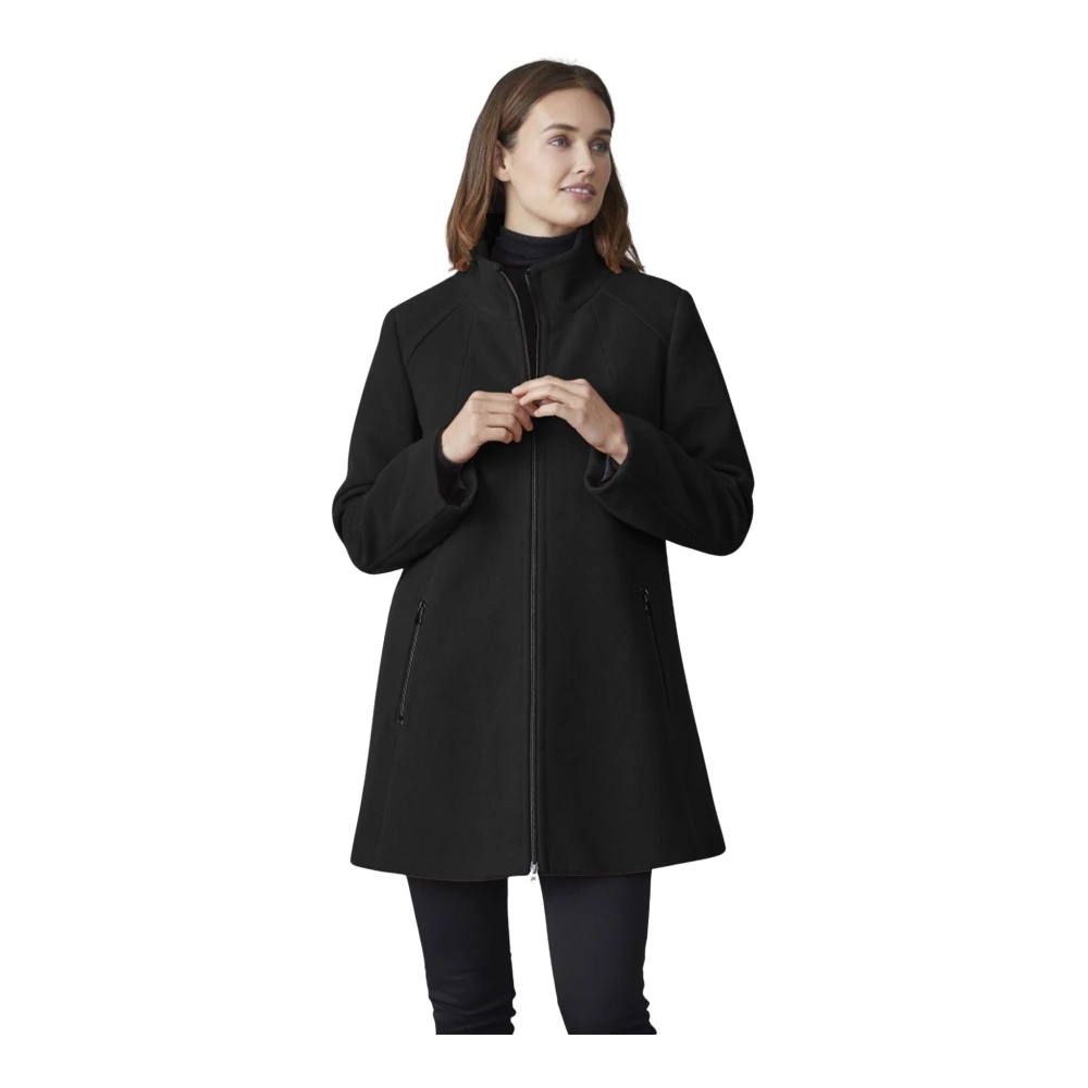 Junge Elegante Marie Swinger Zwarte Jas Black Dames