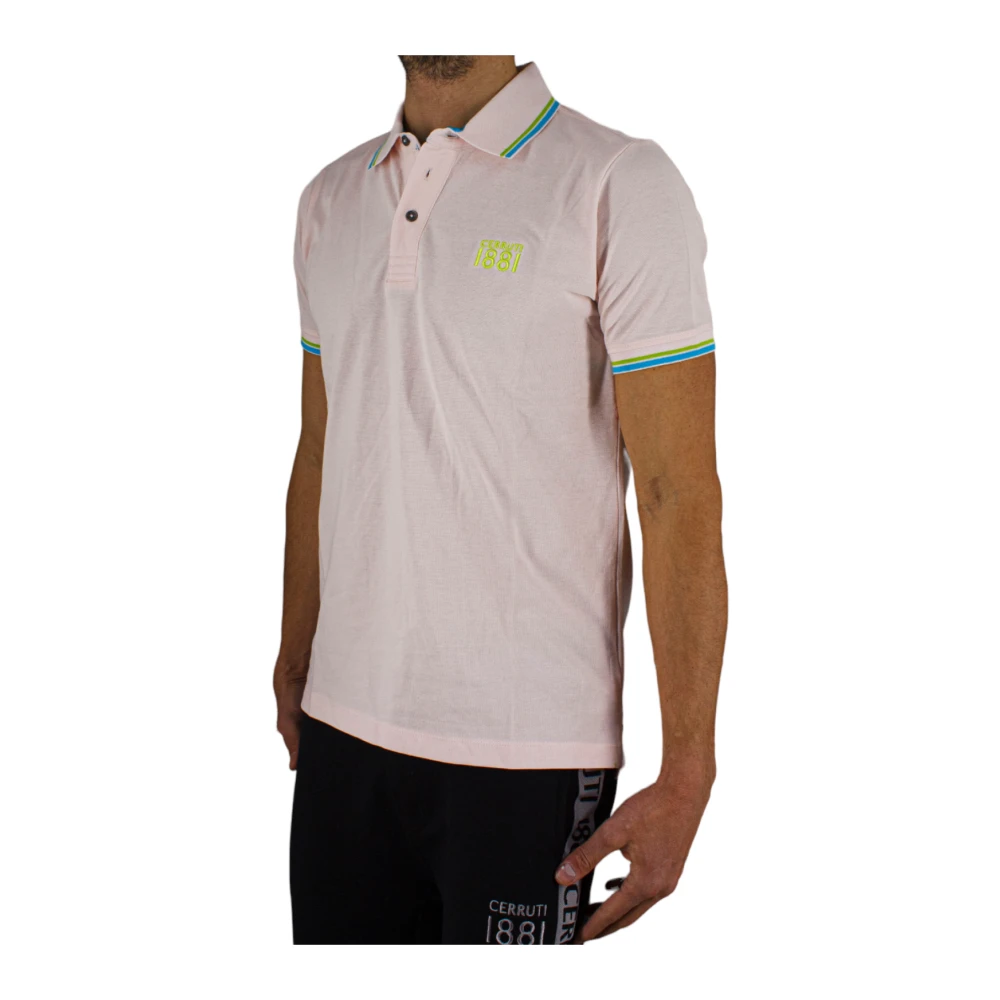 Cerruti 1881 Roze Polo Shirt Piqué Gebreid Pink Heren