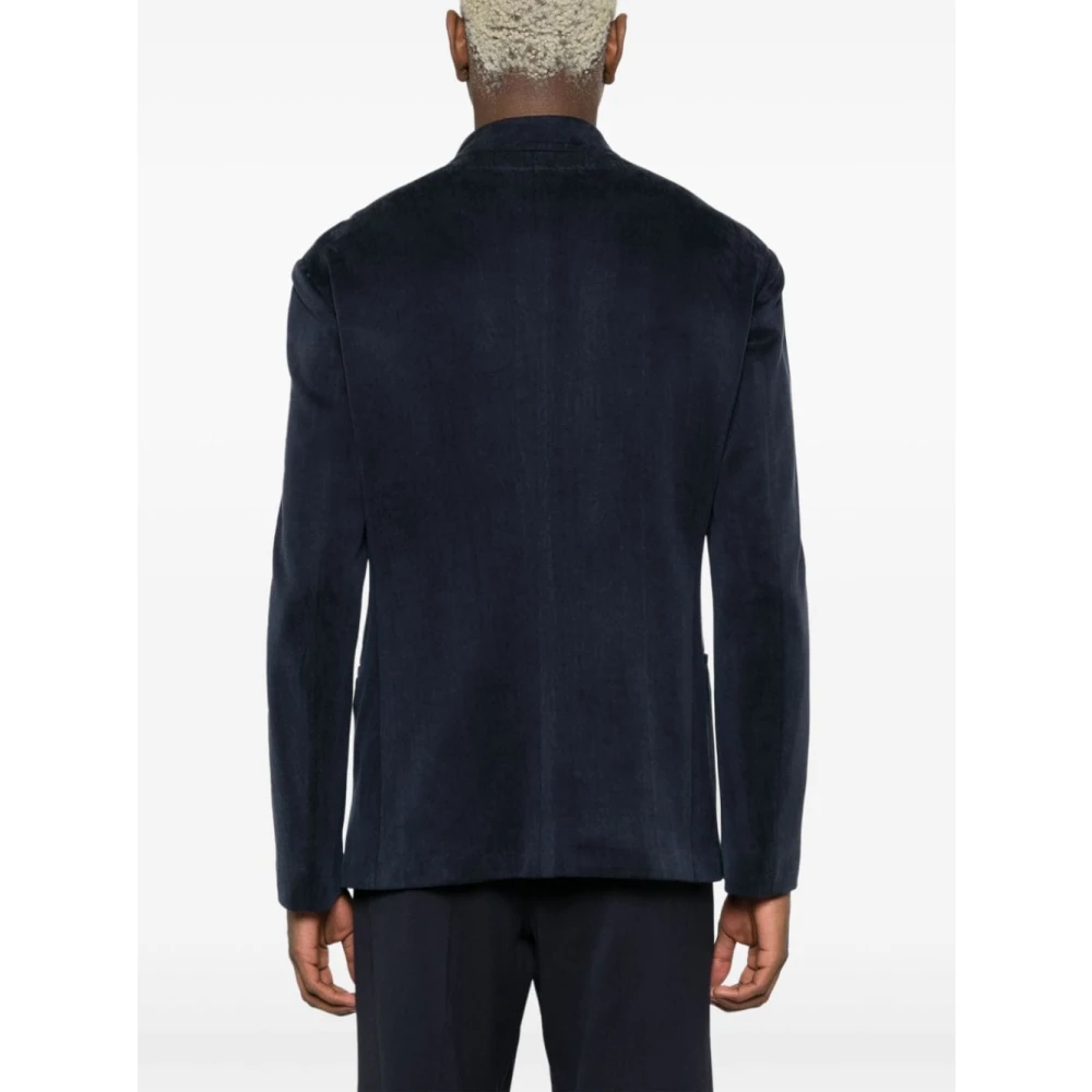 Giorgio Armani Blauw Navy Slim Fit Jas Blue Heren