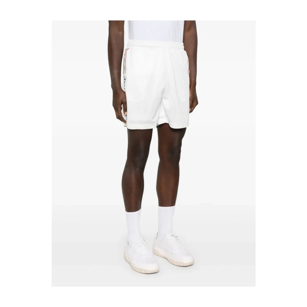 Casablanca Monogram Jacquard Side Stripe Shorts White Heren