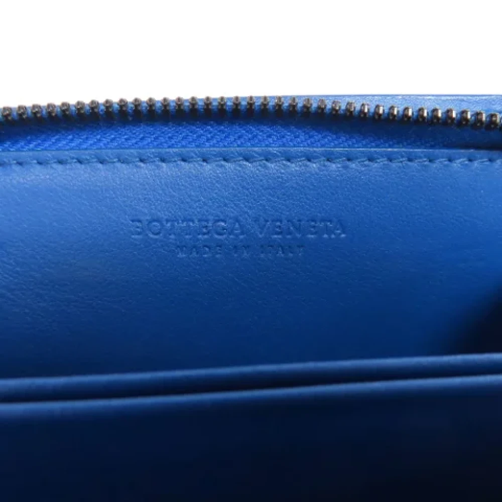 Bottega Veneta Vintage Pre-owned Leather wallets Blue Dames