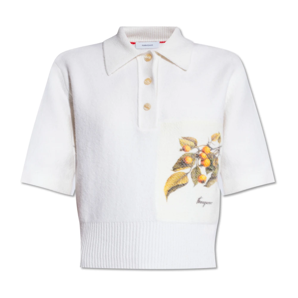 Salvatore Ferragamo Cashmere polotröja Beige, Dam