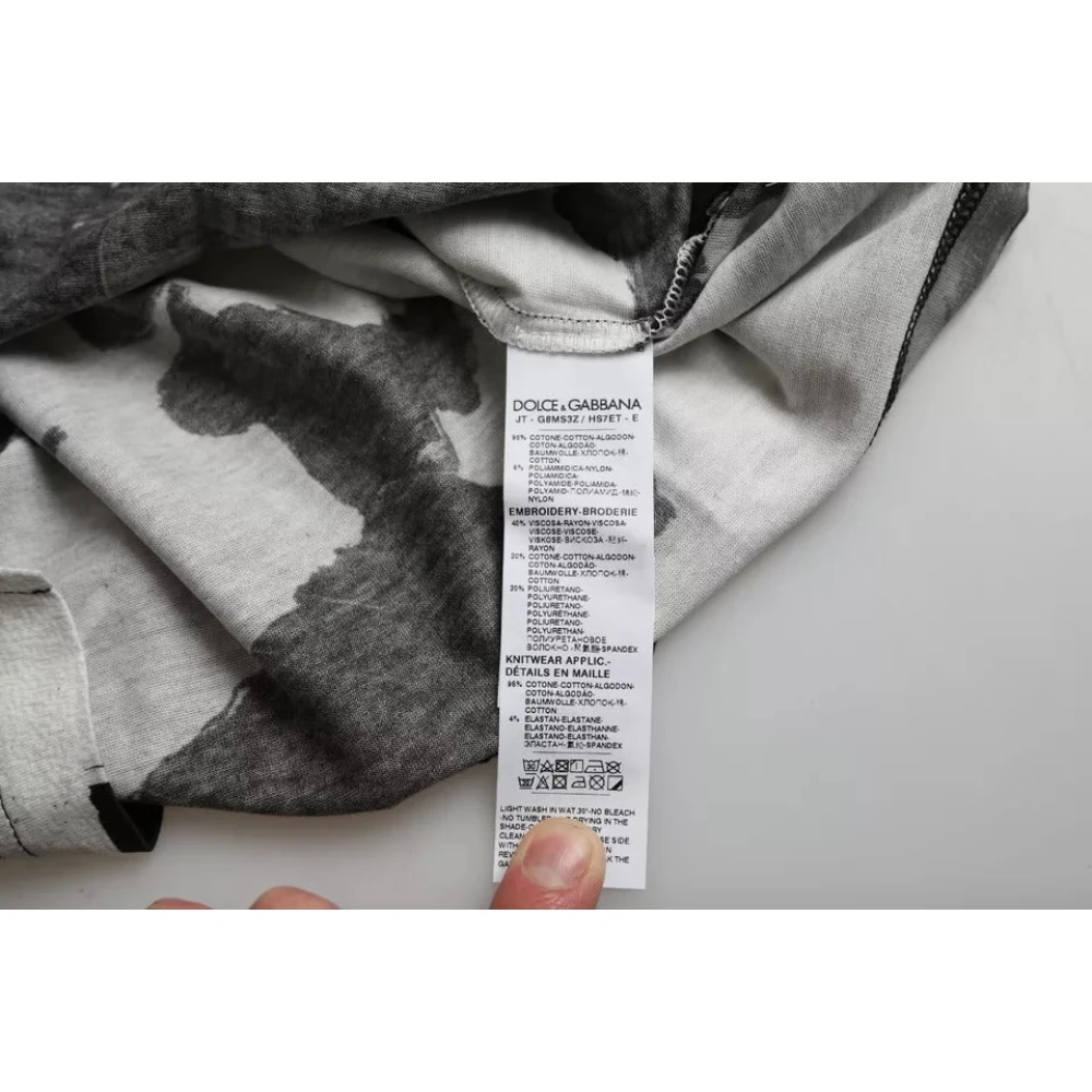 Dolce & Gabbana Camouflage Katoenen T-shirt met ronde hals Multicolor Heren