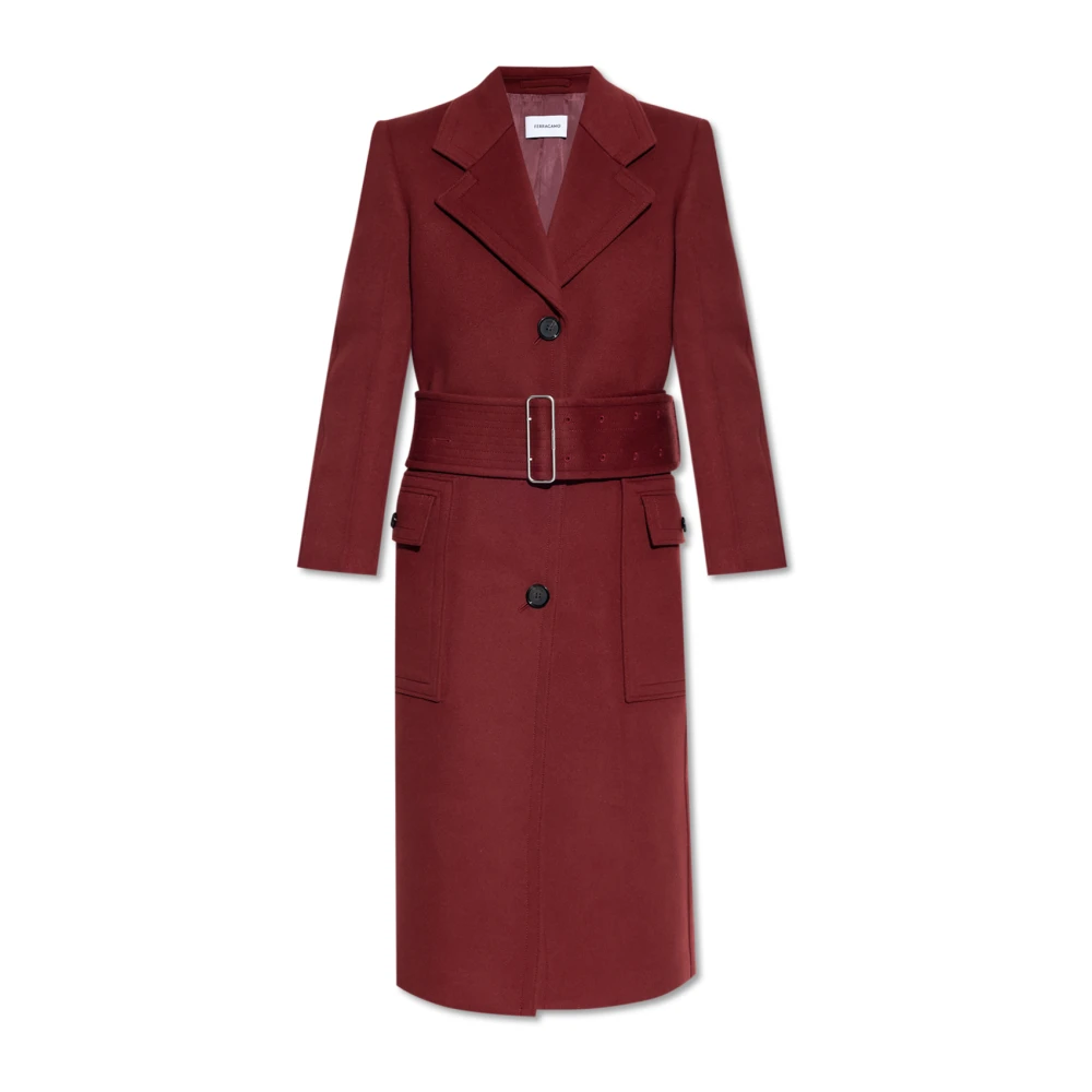 Salvatore Ferragamo Wollen jas Red Dames