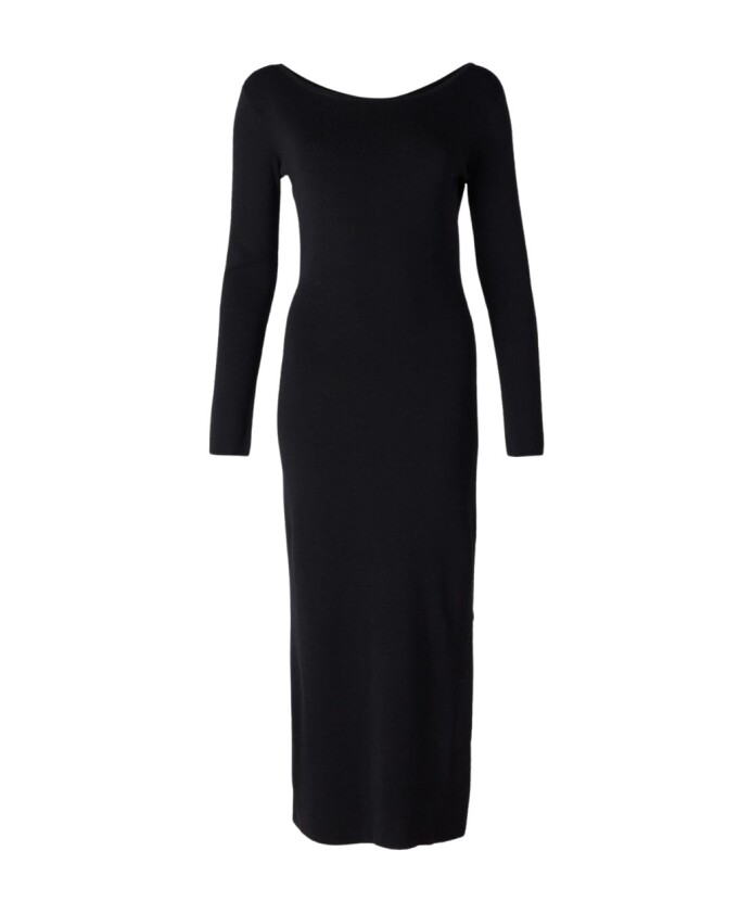 black-knit-long-sleeve-dress