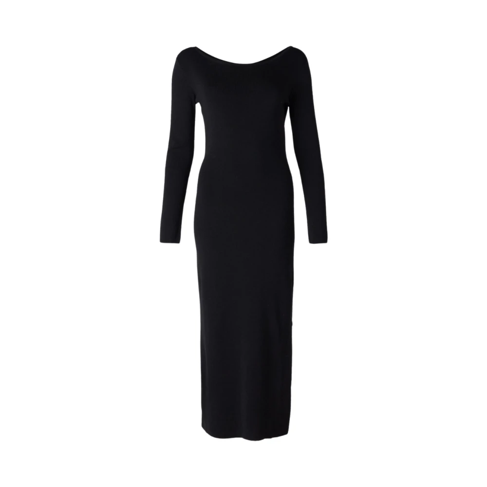 Armani Exchange Women's Black Knit Long Sleeve Dress - Midi Dresses - Xs - Dresses
