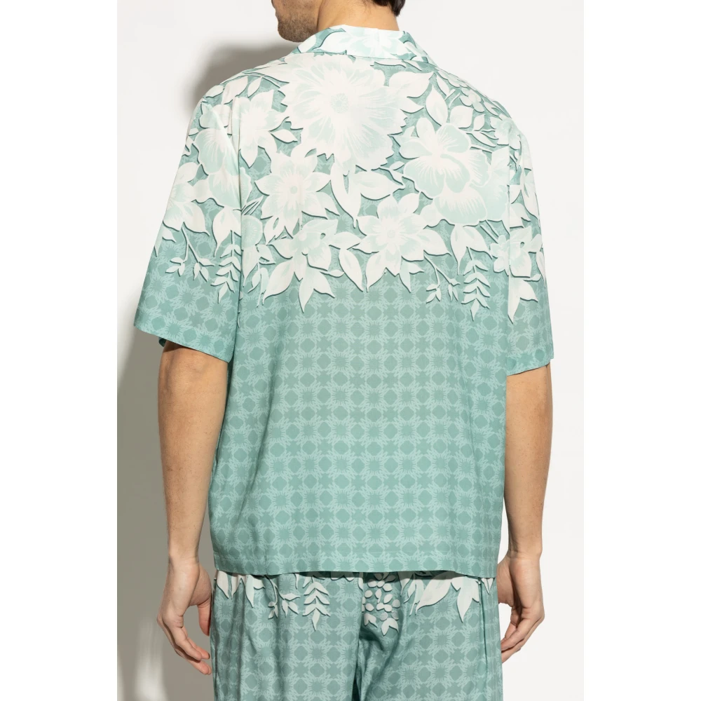 Amiri Overhemd met bloemenprint Blue Heren