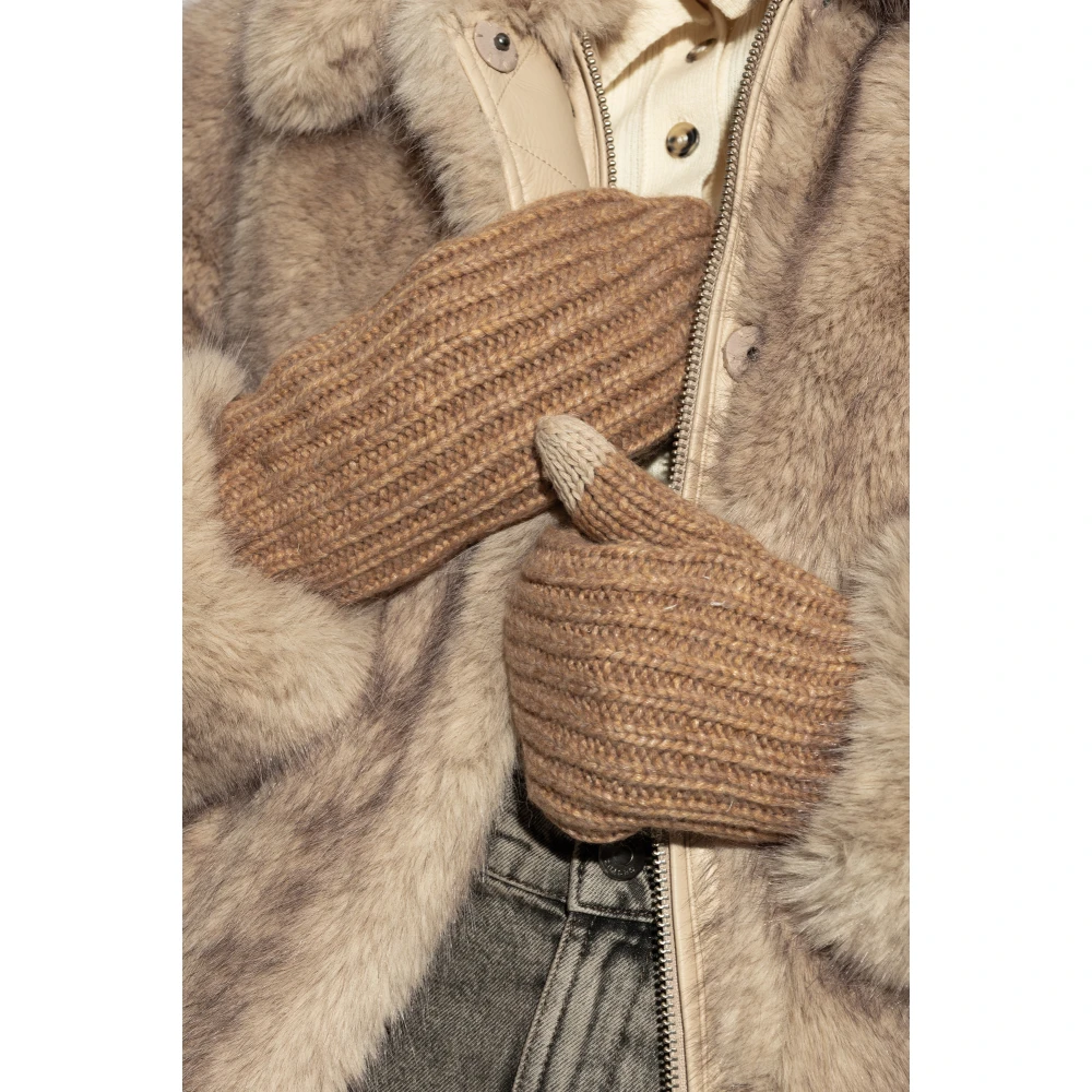 Ugg Handschoenen met logopatch Beige Dames