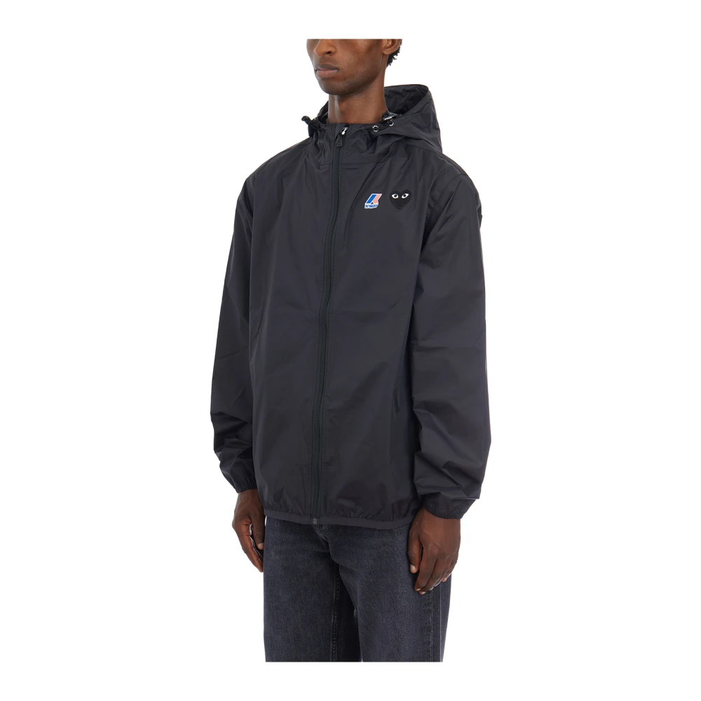 Comme des Garçons Play Capuchonjas Waterdicht Lichtgewicht Black Heren