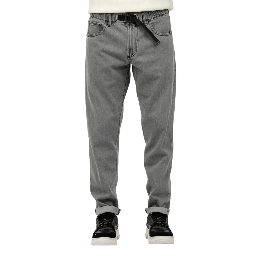 White Sand Grijze Denim Loose Fit Jeans Gray Heren