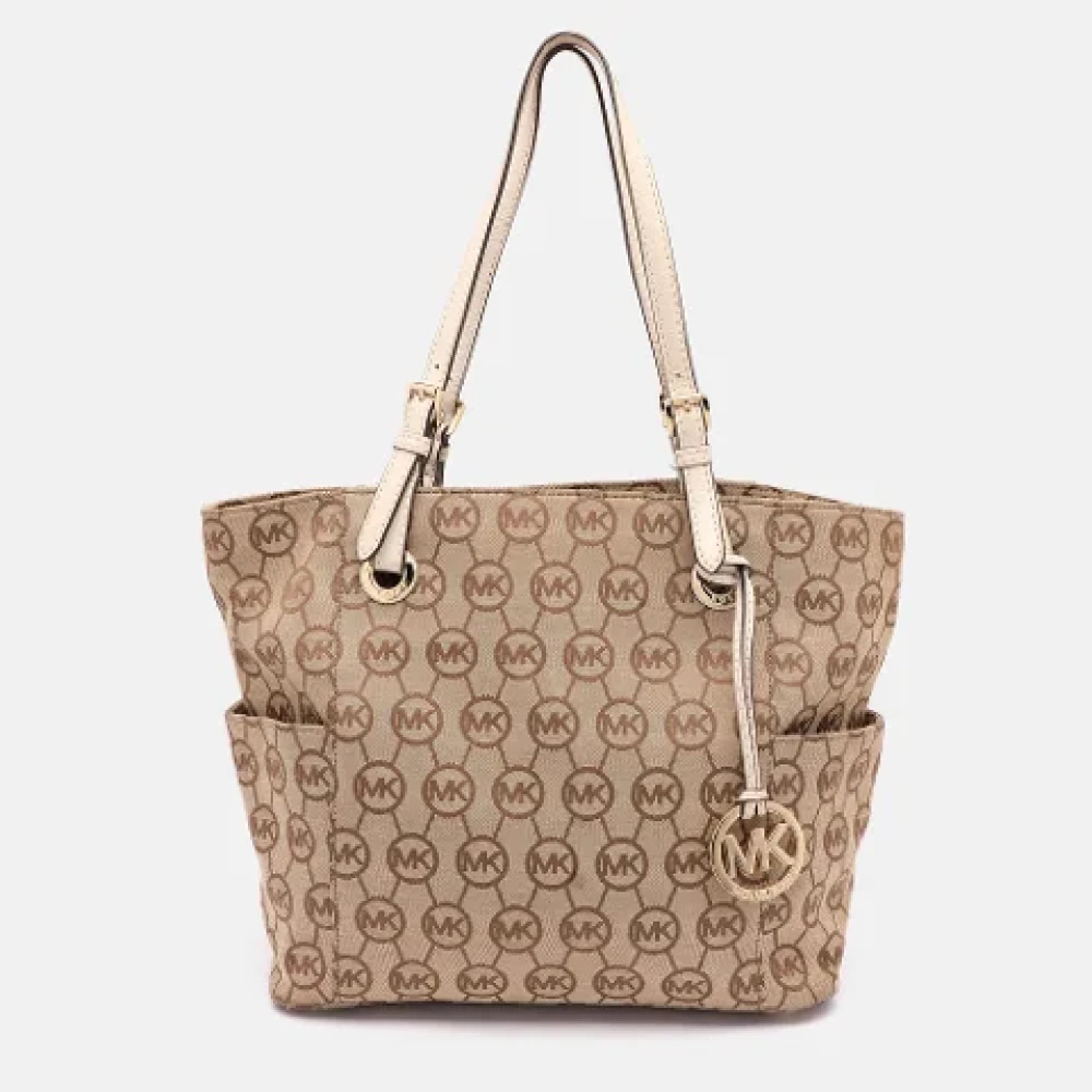 Michael Kors Pre-owned Canvas totes Beige Dames