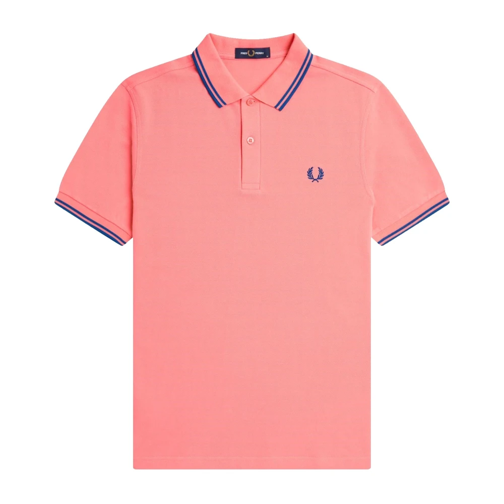 Fred Perry Slim Fit Twin Tipped Polo Pink, Herr