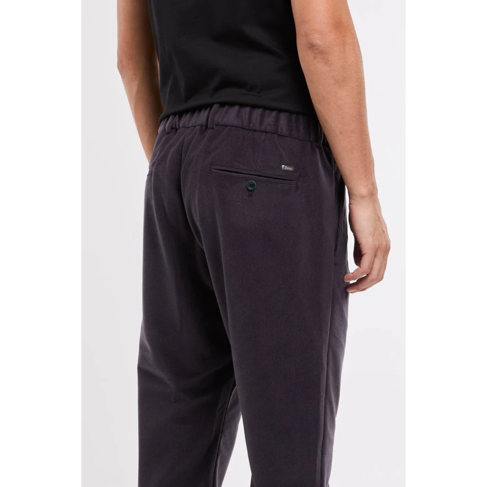Herno Linen Velvet Broek Blue Heren