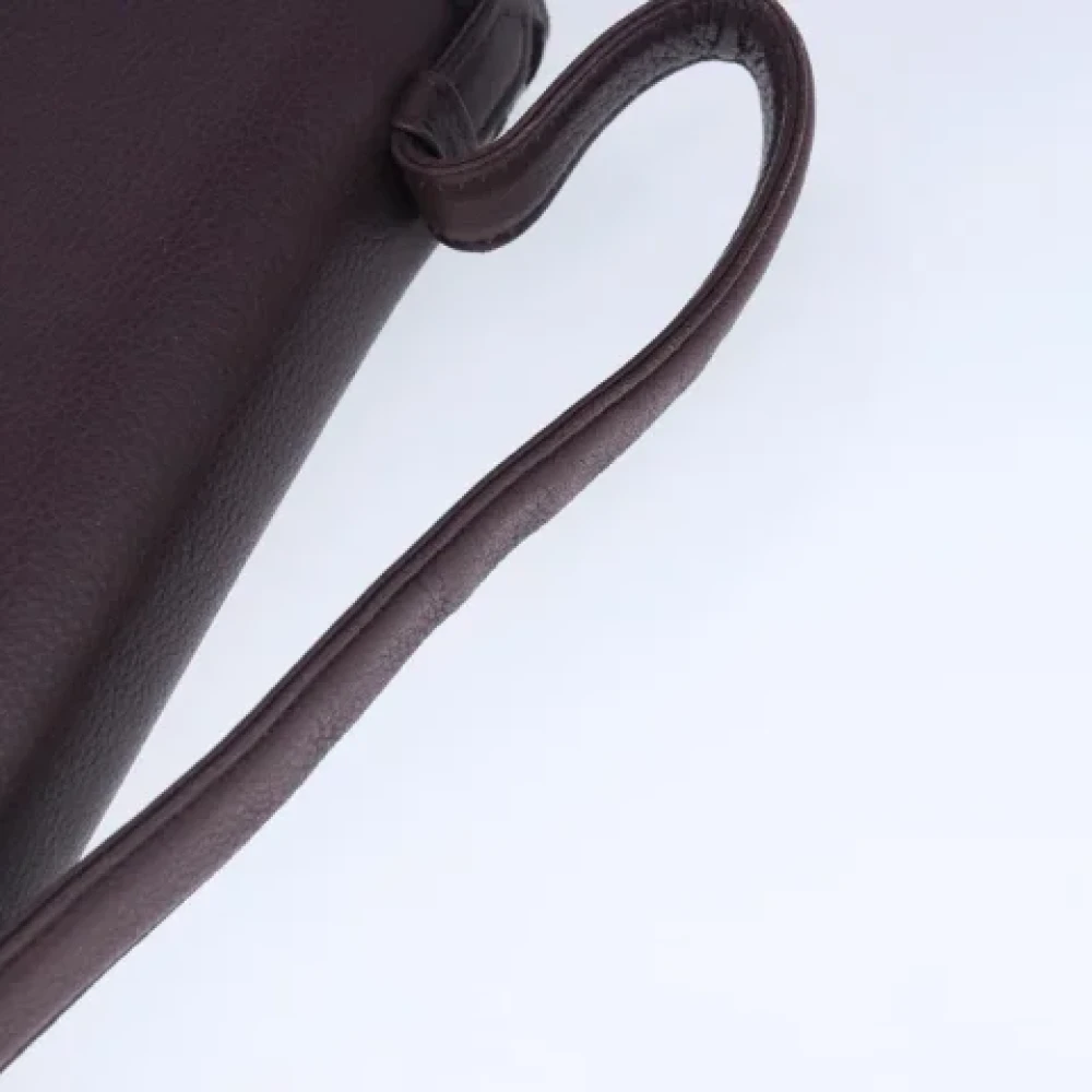 Saint Laurent Vintage Pre-owned Leather shoulder-bags Purple Dames