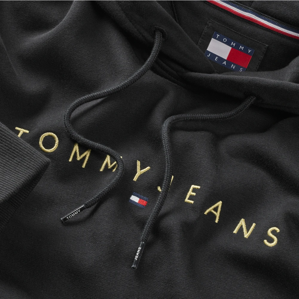 Tommy Jeans Zwarte Sweater met Schuifsluiting Black Heren