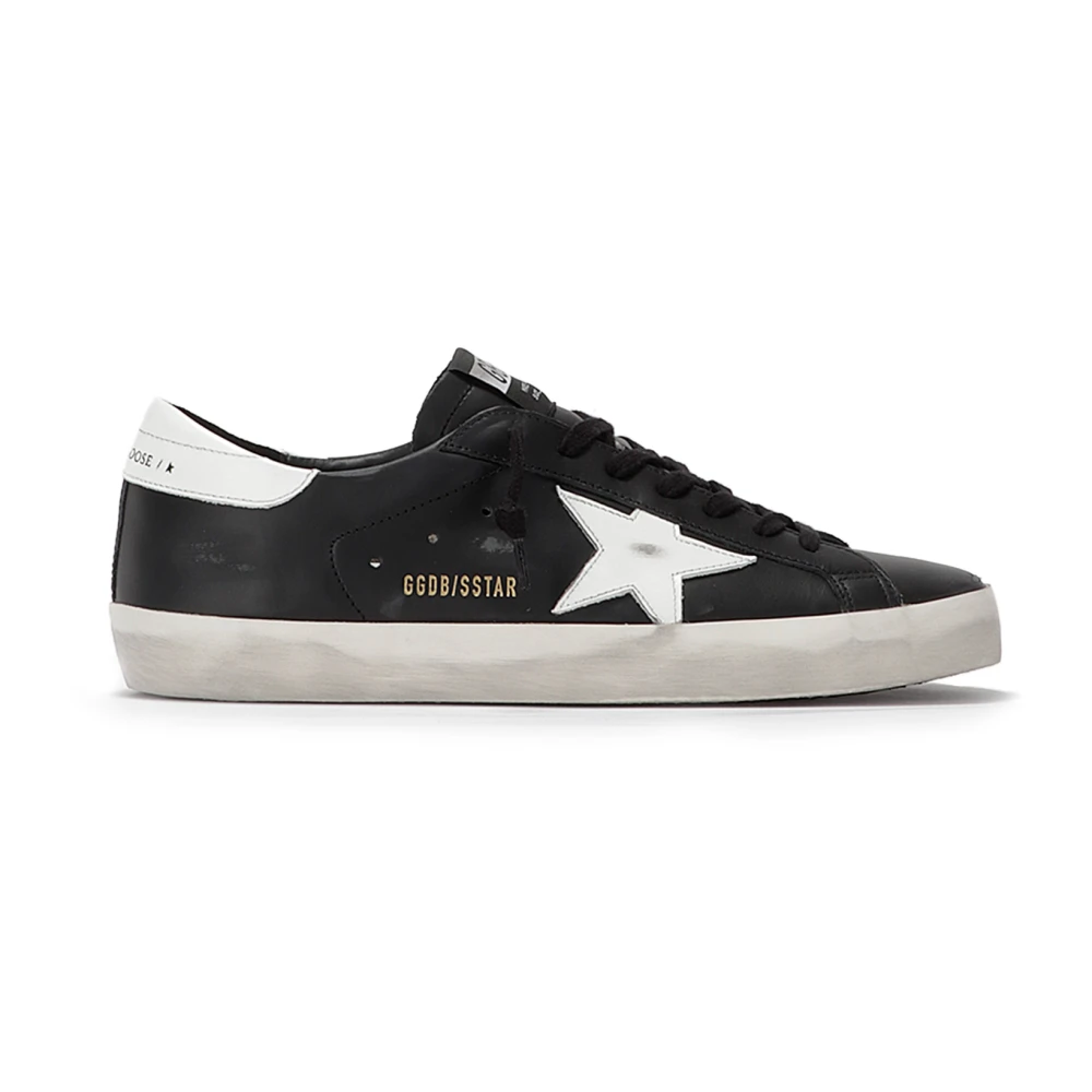 Golden Goose Svart Superstar Läder Sneakers Black, Herr