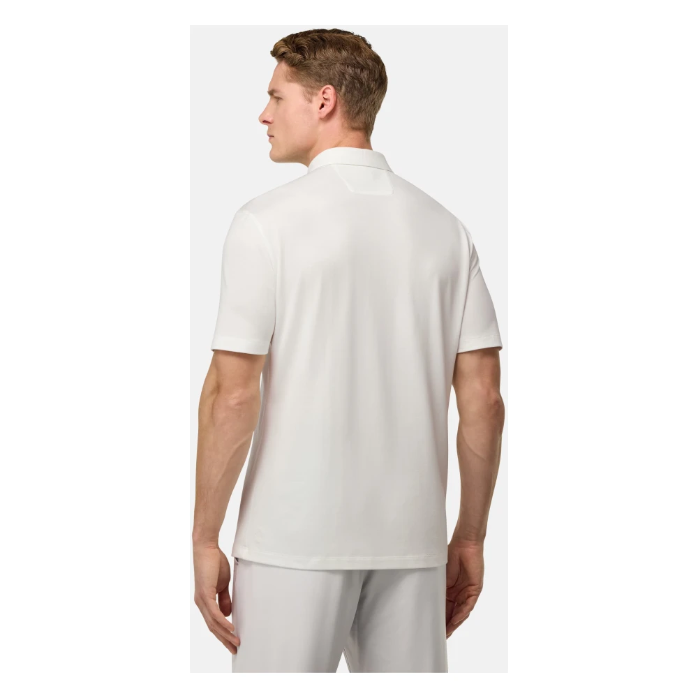 Boggi Milano B Tech S.Cafè High-Performance Piqué Polo Shirt Blue Heren