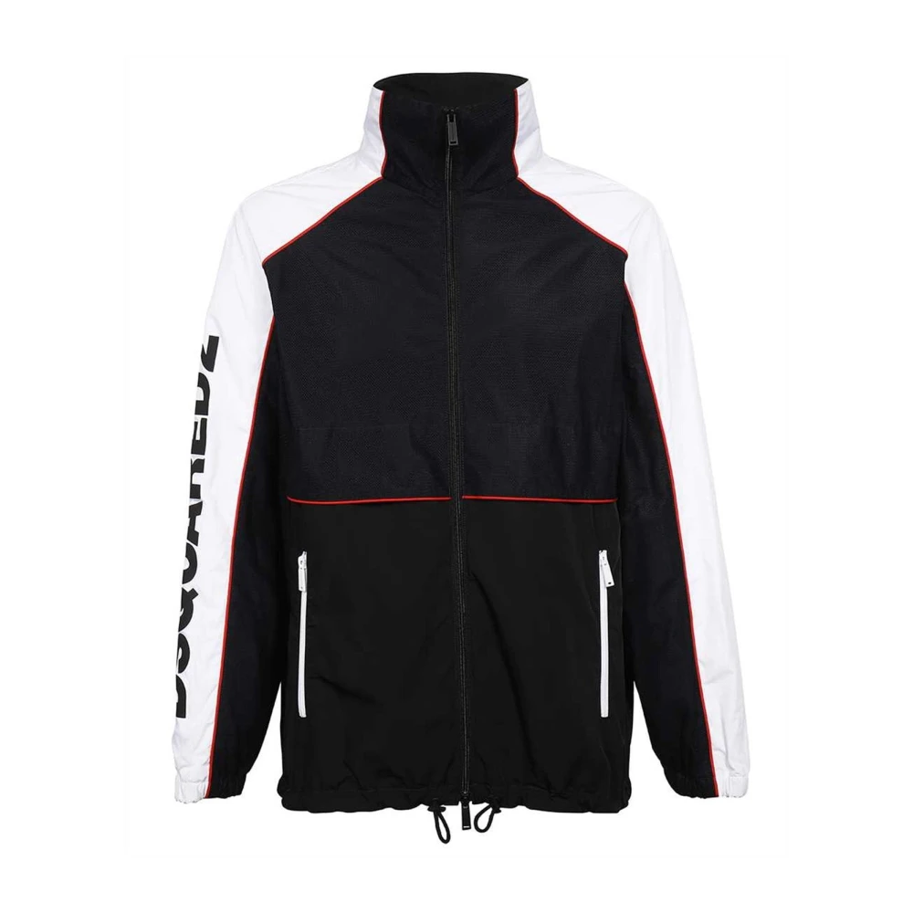 Dsquared2 Bomber Combo Jack met Trekkoord Taille Black Heren