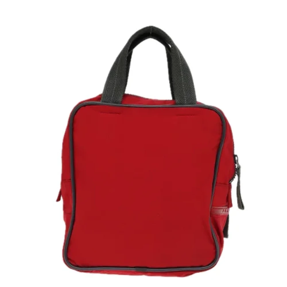 Prada Vintage Pre-owned Nylon handbags Red Dames