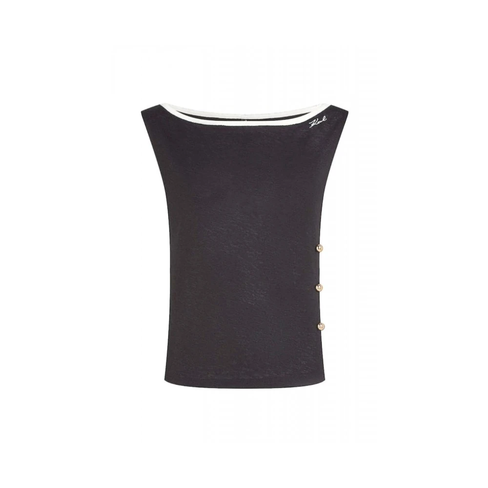 Karl Lagerfeld Black - Tops > Sleeveless Tops - Female - Sleeveless Tops - L - Tops