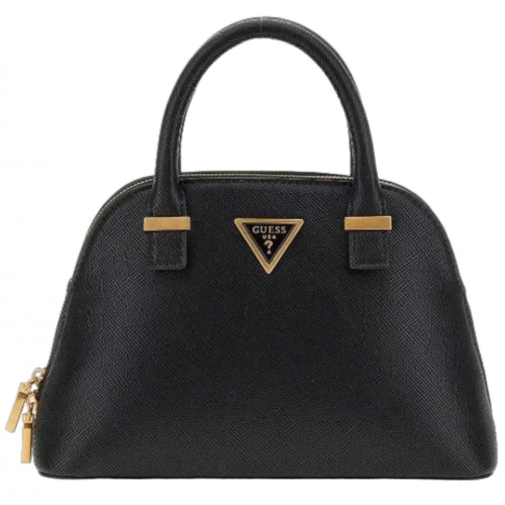 Guess Nieuwe zwarte ronde handtas voor dames met textuur Black Dames