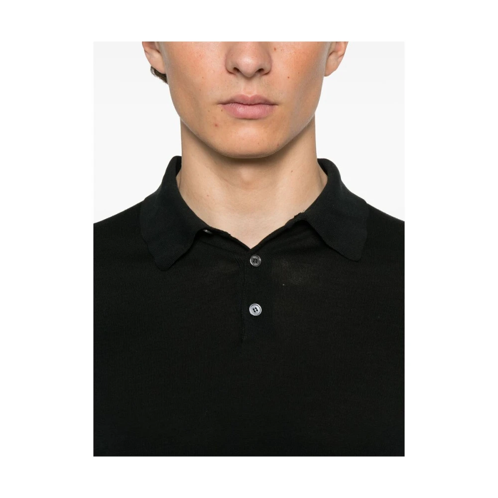 Fedeli Zwarte Sweater met Lange Mouwen Black Heren